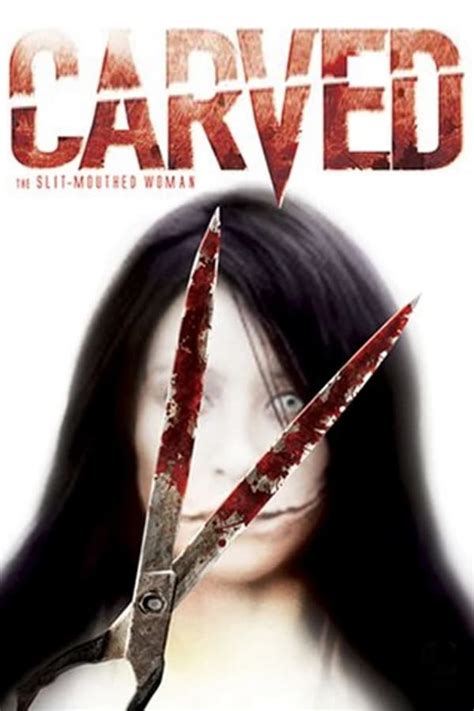 Japanese director Koji Shiraishi helms the direct-to-video supernatural horror picture Carved. The story unfolds in an ominous suburban town, where, 13 years prior, the spirit of a woman turned up to terrorize youngsters.